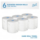 Scott Pro High-Capacity White Hard Roll Towels for Blue Core Dispensers 25702 - 1150 Feet per Roll, 6 Rolls per Case